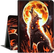 for Samsung Galaxy Tab A 10.1 Case 2016,PU Leather Shockproof Stand Fold Protective Case Cover for Samsung Tab A 8.0 Inch Tablet Model (-T580 T585 T587),Fire Wolf Howling