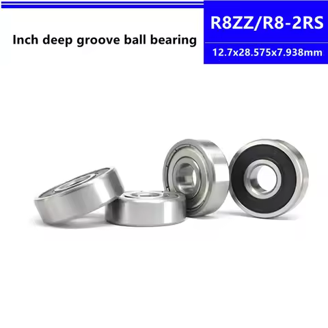 50pcs R8ZZ R8-2RS 1/2" x 1 1/8" x 5/16" inch R8Z R8-2Z R8RS R8 inch deep groove ball bearings 12.7 x