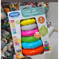 Playgro sort and stack tower toy baby donutRing