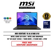 MSI Venture 16 AI A1MG 016 (16" 2K OLED 120Hz/U5-125H/16GB DDR5/512GB SSD/Intel Arc/Win11/Ms Office/