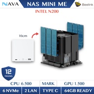Mini NAS Beelink ME 6 khe SSD NVMe (24TB) Intel N200 eMMC 64GB WiFi 6 – Lưu trữ gia đình cao cấp