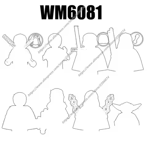 WM6081 Action Figures Movie accessories Building Blocks Bricks toys WM887 WM888 WM889 WM890 WM891 WM