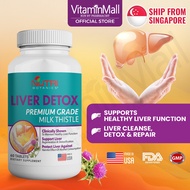 Liver Detox with Milk Thistle &amp; Silymarin - 60 Tablets - Liver Supplement to Support  Liver Health for Men &amp; Women