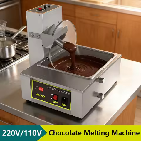 Electric Chocolate Tempering Enrobing Coating Machine Capacity 8KG Cheese Butter Pot Warmer Cream