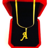 Stainless Gold Necklace Letters 18inch/45cm 22inch/55cm SnakeChain NoBoxFree