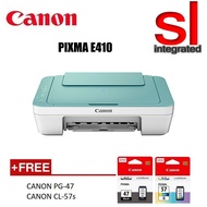 Canon PIXMA E410 INK EFFICIENT ALL-IN-ONE PRINTER(PRINT,SCAN,COPY)  -Green+White