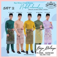 [SET 2] Baju Melayu NABIL AHMAD by JAKEL Baju Melayu Cekak Musang Baju Raya 2024 Slim Fit
