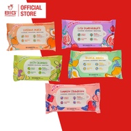 BIG FRUITY WET WIPES (LUSCIOUS PEACH/SUMMERY STRAWBERRY/ZESTY CALAMANSI/LUSH POMEGRANATE/TROPICAL MA