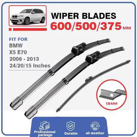 Front Rear Wiper Blades Set For BMW X5 E70 2006-2013 Windshield Windscreen 24"+20"+15" xDrive 35d 40