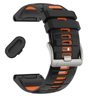 1Pc Dust Plug + 1Pc Silvery Buckle Quick Release Soft Silicone Watch bracelet Band 26mm 22mm For Gar