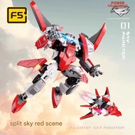 F5 Sky Phantom Transforming Robot - Red Scene Split to Plane & Robot Action Figure, Detailed Build f