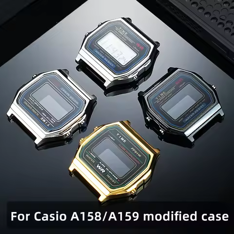 For Casio Small Square Series F91/A168/A158/A159 Modified Solid Stainless Steel Case High Quality St