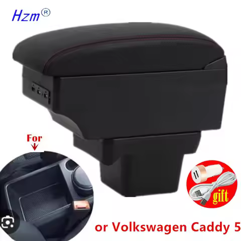 For VW Caddy 5 Armrest box For Volkswagen Caddy 5 2021 2022 2023 2024 Central Storage box Interior R