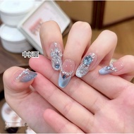 [Shiman] Handmade Wearing Nails Sea Salt Ice Crystal Cold High-End Ice Transparent Glass Beads Water