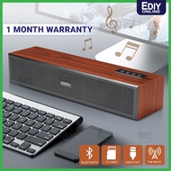 Wooden Multimedia Bluetooth Speaker MP3 Music Audio Player FM Radio Rechargeable USB TF Sound Bar Cl