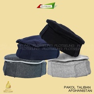 Peci PAKOL AFGHANISTAN Hajj Prayer Cap Islamic Boarding School Men Adults Boys Plain Black White Rou