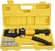 Hydraulic Crimper, 16 Dies 4-70mm² 8 Ton Hydraulic Wire Crimping Pliers Cable Lug Terminal Crimper U