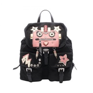 [มือสอง] กระเป๋าเป้ Prada รุ่น TESSUTO ROBOT 1BZ811 สีดำ/ชมพู ทำจากหนังไนลอน ลายหุ่นยนต์ สำหรับผู้หญ