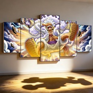 ONE PIECE Anime Poster 5 Pieces Hanging Pictures Wall Art Decorative Stickers Wallpaper (No Frame)