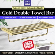 SUS304 Stainless Steel Gold Towel Shelf | Gold Towel Bar | Gold Towel Shelf | Gold Towel Rack | Gold