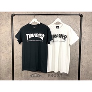 Thrasher Skate Logo Basic Style Black Background White Font GD