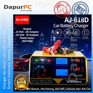 Charger Aki AJ-618D 12V/24V 400AH 260W + LCD Mobil Motor
