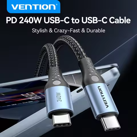 Vention 240W USB Type C Cable for iPhone 17 16 Samsung S23 Power Line PD3.1 USB C Cord for Macbook P