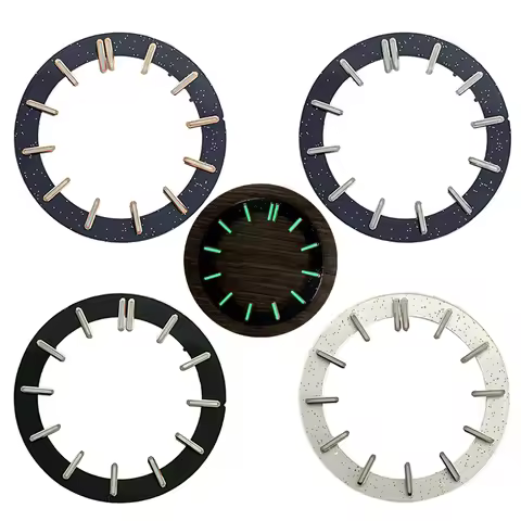NH70 31.8MM Transparent Watch Dial for NH70 Movement Green Luminous Literal for NH35 Movement Dial A