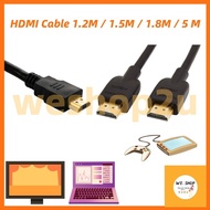 READY STOCK 4K/1080 HDTV / HDMI Cable 1.2M / 1.5M / 1.8M / 5 M / (HIGH-SPEED) FOR Mytv Astro PC Laptop