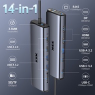 SSK SC220 8K HDMI HUB Dual HDMI USB C HUB Displayport 100W Power Delivery Charging USB C HUB 3.0