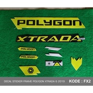 Bagus Sticker decal frame Polygon Xtrada 6 tahun 2019 kode Fx2