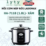 Nồi cơm điện nắp rời 1.8L Xám LADOMAX HA-7118