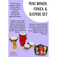 Mini Bongo Conga & Djembe Set
