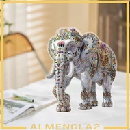 [Almencla2] 2D Flat Elephant Acrylic Sign Tabletop Decoration for Bedroom Cabinet Shelf