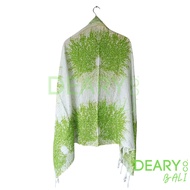 kain sarung pantai bali scarf tie dye motif matahari bahan rayon adem - hijau