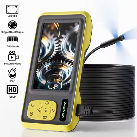 4.3'' IPS Screen Endoscope 1080P HD Camera Detachable Design IP67 Borescope Autofocus 8mm 1920P Insp