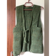 Vest Sleevless Green Knitwear