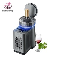 เครื่องแช่เย็นไวน์ไฟฟ้าซุปเปอร์34°F-68°F เครื่องทําความเย็นแบบพกพาขวดเดี่ยวควบคุมอุณหภูมิสําหรับไวน์