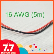 16 AWG Gauge Silicone Wire Flexible Stranded Copper Cables for RC 5/20m