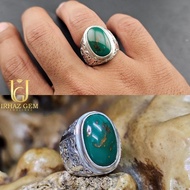 Iranian Turquoise Ring | Cincin Firus iran | 925 Silver