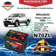 Münster Robust MF CMF N70Z | N70ZL | NX120-7L | 95D31L (75AH) Car Battery Bateri Kereta Mitsubishi T