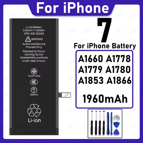 1960mAh Internal Li-ion Replacement Battery For iPhone 7 Compatible with A1660 A1778 A1779 A1780 A18