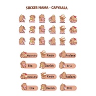 CUSTOM WATERPROOF NAME STICKER - CAPYBARA 30 pcs/CUSTOM CHILDREN'S NAME STICKER/CUSTOM CHILDREN'S NA