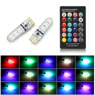 T10 5050 Car LED RGB Multicolour 6 SMD LED Bulb Waterproof LED Parking Led with Remote