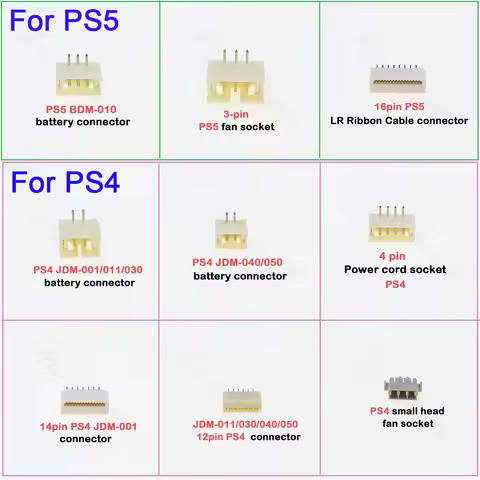1PC For PS4 PS5 Handle Charging Battery Contact Connector L2 R2 Ribbon Contact Clip Socket JDM-001 0