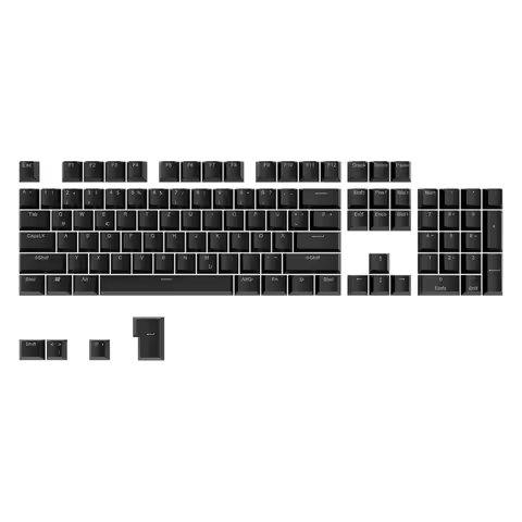 104 Keys German Keycaps Backlight ABS OEM Height Black White for 61 87 104 Layout Mechanical Keyboar