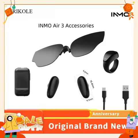 INMO AIR3 Accessories: Ring, Charging Cable, Touchpad, Sunglass Clip, Nose Pad