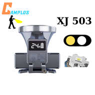 Đèn pin đội đầu siêu sáng XJ 503 đèn pha ánh sáng trắng/ vàng chiếu xa 500m chóa hợp kim nhôm chống