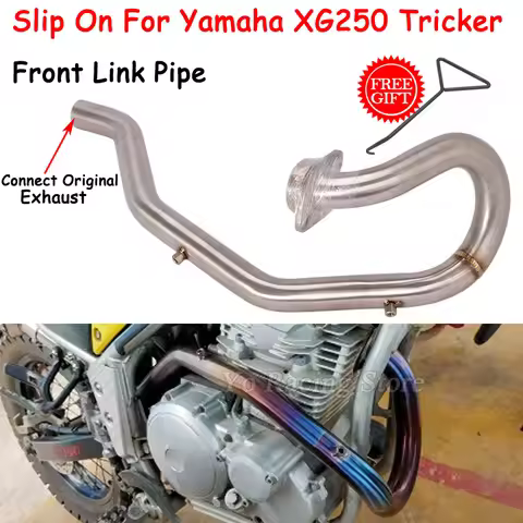 Slip On For Yamaha Tricker XG250 XG 250 Motorcycle Exhaust Escape System Front Link Pipe Connect Ori
