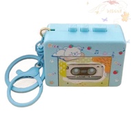 BLISS Recording Music Box Pendant, Vintage with Music Retro Tape Recorder Keychain, Portable Mini Pl